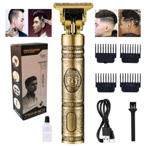 Hair Trimmer For Men, Buddha Dragon Style T Shape Zero Gapped 4 Size 