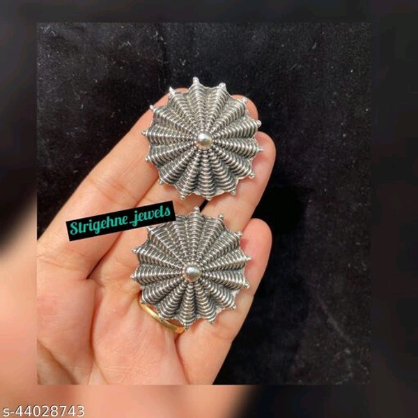 Statement Earrings  - oxidised, small