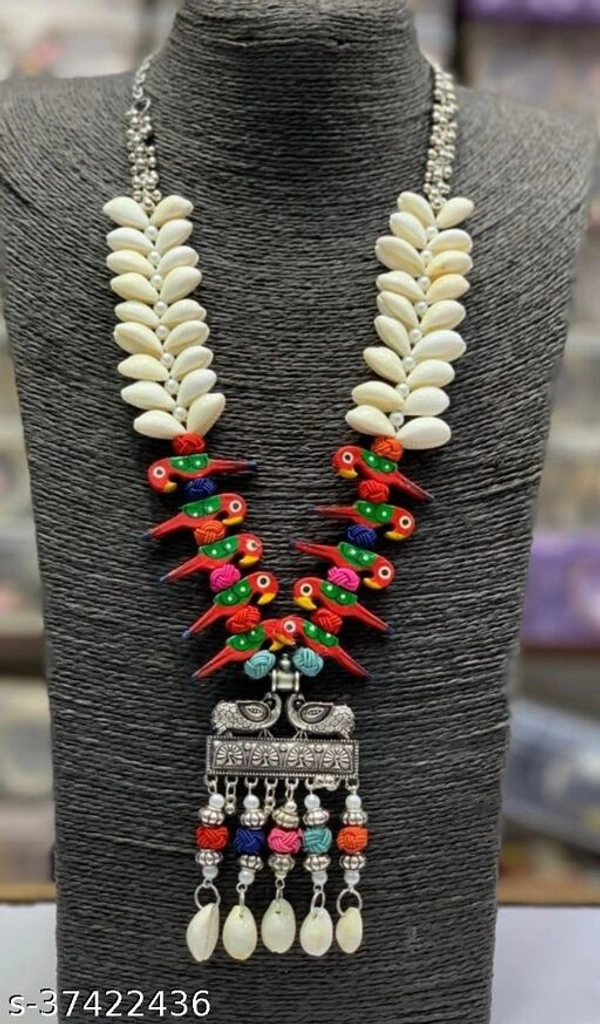 Oxidised Shell Necklace - colour full, yes