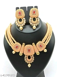 Meena Kari Beaded Necklace - red, free