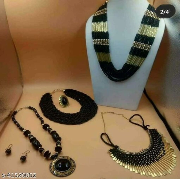 Fancy Beaded Combo Of 5 - white, free