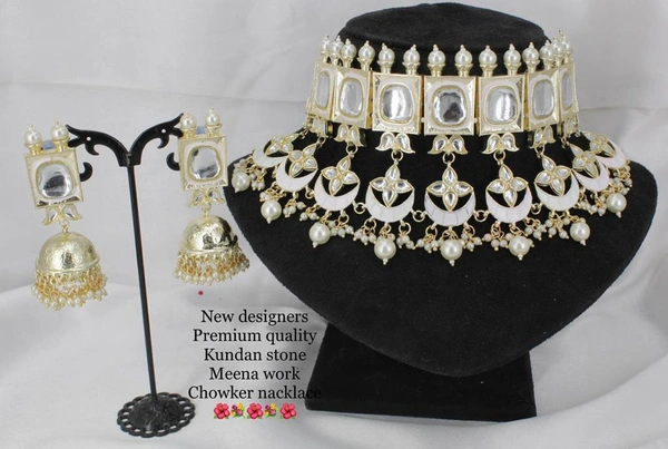 Kundan Polki Set - pink and green , free