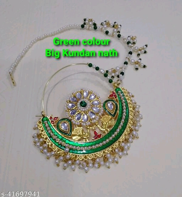 Kundan Nath Nosepin - green, free
