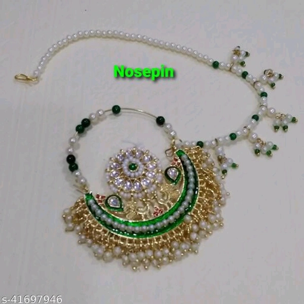 Kundan Nath Nosepin - green, free