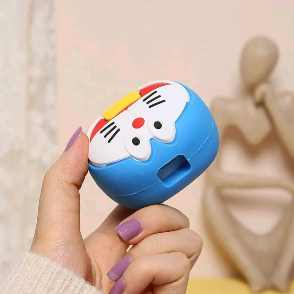 3D Doraemon Cartoon Charger & Cable Protector Case for iPhone 18W/20W Adapter & Lightning Cable – Silicone Protective Cover Set (1 Piece) - Doremon Blue, Doraemon Cover Protector