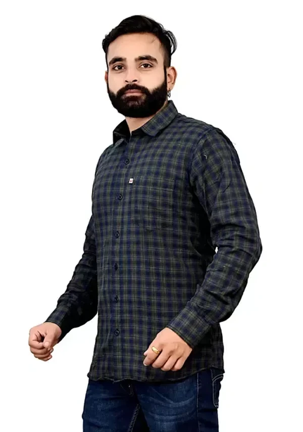 Stylo Branded Men's cotton check shirts, Single Pocket, Full sleeves Vol 11 MO - L