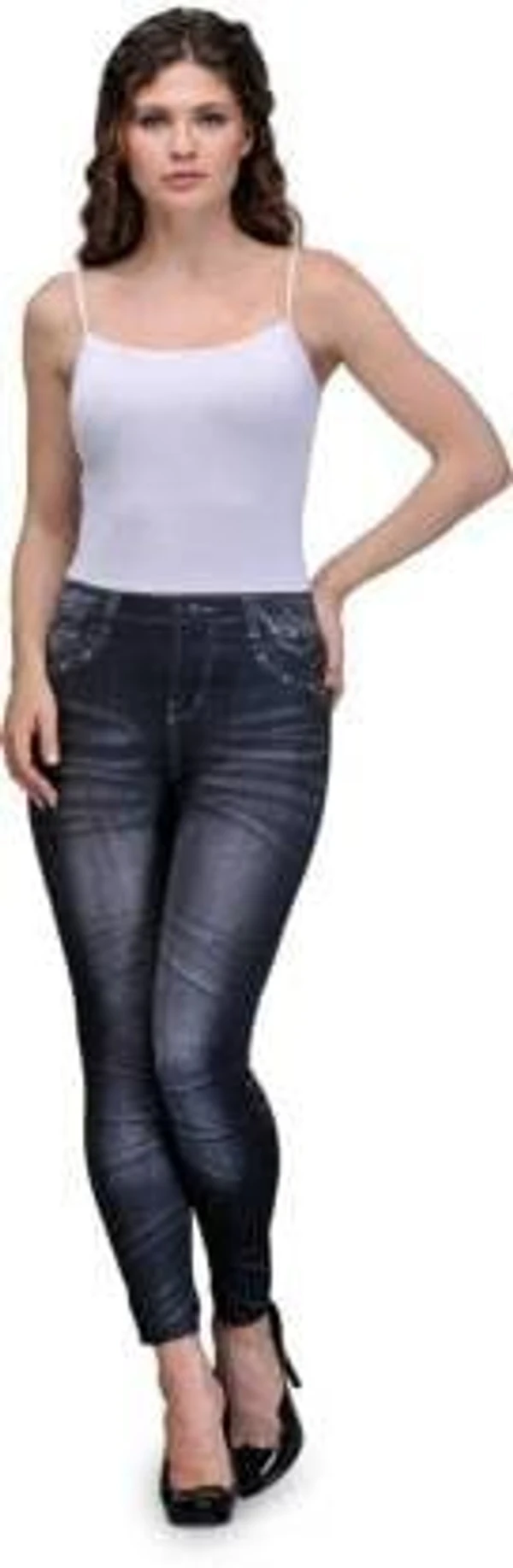 Jeans and Jegging for Women and Girl Black Plain An - XL