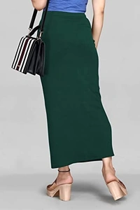 SCUBE DESIGNS Stylish Fashion Solid High Waist Long Skirt Slim Formal Side Slit Long Straight Pencil Skirt, Travel Girls/Women Dress An - L
