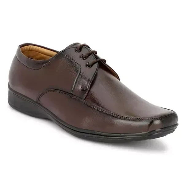 Men's synthetic lace-up pvc brown formal shoes | trendy formal shoes for men | brown fromal shoes | formal shoes for men  Mo - IND-7