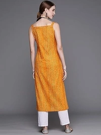 Bollyclues Women's Crepe Straight Bandhani Printed Kurti(BA-01) AN - XXL
