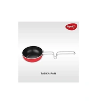 Pigeon by Stoverkraft Non-Stick Cookware Set of 7 Pc w/o Induction Base Includes Nonstick Tawa 23cm, Nonstick Fry Pan 24cm, Nonstick Kadhai with Stainless Steel Lid 24cm, Nonstick Sauce Red, Standard An
