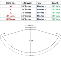 VAGISHA Polyblend Blooming Flared Long Stitched Floor Length Skirt for Women/Girls for Home/Outing| Printed Flare Skirt|Soft&Breathable Fabric| Elastic Band| 28"-36"|M-XXXL An - XXL