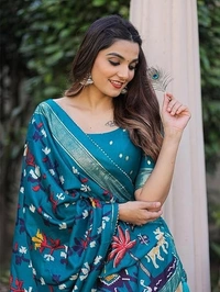 Welk fashion Women Tussar Silk With Leheriya Printed And Foil Printed Work Lahenga choli Set An