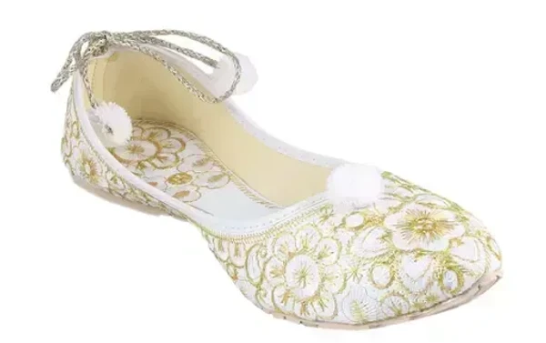 Attractive Women's White Juttis Mo - IND-8