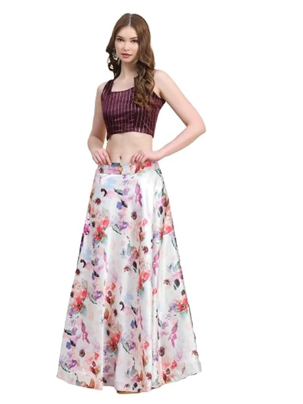 Kaithili Women's Pure Silk Printed Lehenga Choli Set For Girls - stitched lehenga choli-41 An