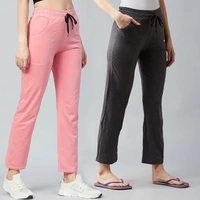 BLINKIN Cotton Pyjamas for Women Combo Pack of 2 with Side Pockets An - XL