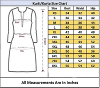 PATLANI Women's Cotton BLENED Full Stitched Kurti AN - XXL