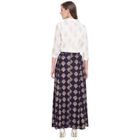 Stylum Women's Printed Rayon Blend Shirt Skirt Set An - L