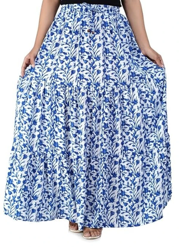 Kastoori COLLECTION Printed Cotton Women Wear Long Skirt Length 40" inch An - XL