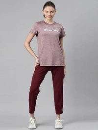 Enamor Womens Athleisure A306-Dry Fit with Antimicrobial & Sweat Wicking Crew Neck Short Sleeve Breathe Active Wear T-Shirt An - XL