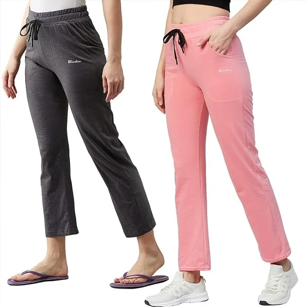 BLINKIN Cotton Pyjamas for Women Combo Pack of 2 with Side Pockets An - XL
