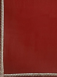 Zeel Clothing Women's Chikankari Sequins Embroidered Georgette Lehenga Choli with Dupatta (5050-Red-Wedding-Girlish-Latest; Free Size) An - Free Size