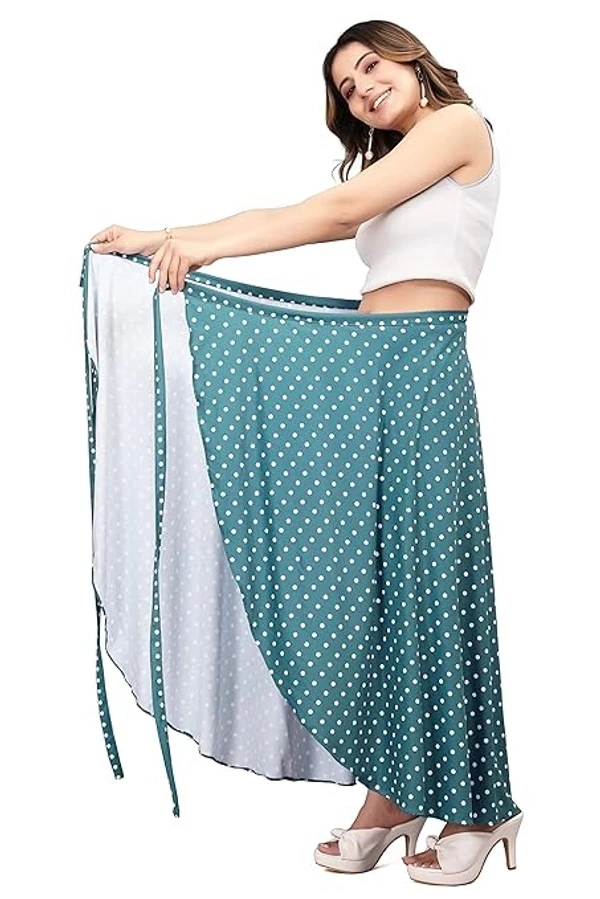 Tennecy Women Western Looks Long Wrap Around Skirt Free Size An - Free Size