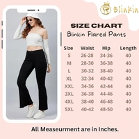 BLINKIN Ribbed Stretchable Flared Pants for Women | Boot Cut Bell Bottom Pants for Women - Ideal for Yoga & Gym Wear,Casual Wear & Office Wear Trousers for Women An - 4XL