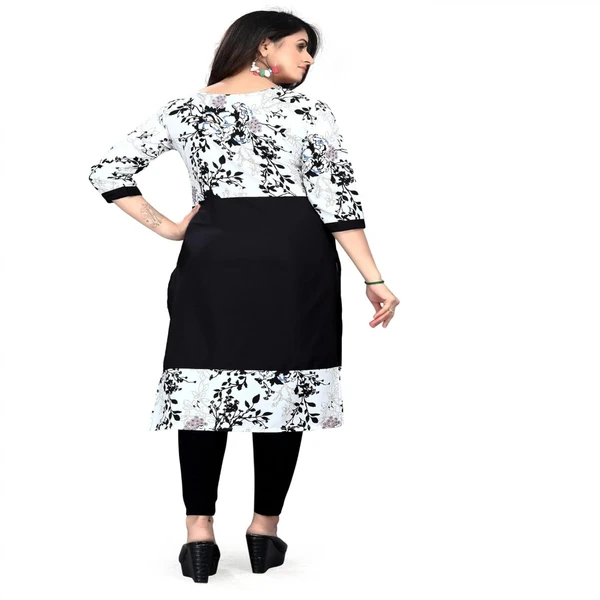 MS VHCK ENTERPRISE Women's for Stylish Latest Prined Crepe A-line Kurti Kurtis Kurta AN - 4XL