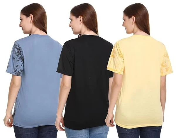 SHAUN Women T-Shirt(N704WF3_$P_Pack of 3) - S