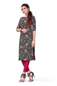 DSK Studio Women's Crepe Straight Cut Kurta_(Kurti-193_Grey Color) AN - L