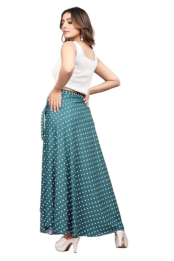 Tennecy Women Western Looks Long Wrap Around Skirt Free Size An - Free Size