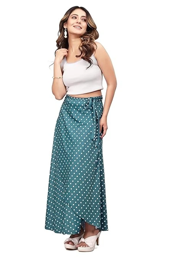 Tennecy Women Western Looks Long Wrap Around Skirt Free Size An - Free Size