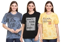 SHAUN Women T-Shirt(N704WF3_$P_Pack of 3) - XXL