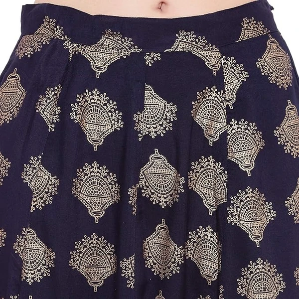 Stylum Women's Printed Rayon Blend Shirt Skirt Set An - L