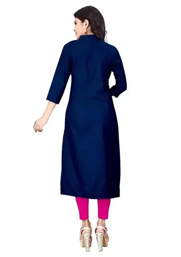 Women Solid Pure Cotton Straight A-line Kurta Mo - XXL