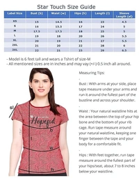 Star Touch Women Printed Casual Cotton Tshirt An - XXL