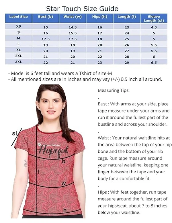 Star Touch Women Printed Casual Cotton Tshirt An - 4XL