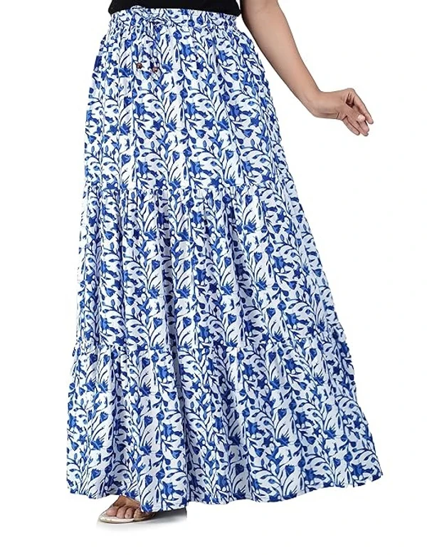 Kastoori COLLECTION Printed Cotton Women Wear Long Skirt Length 40" inch An - M