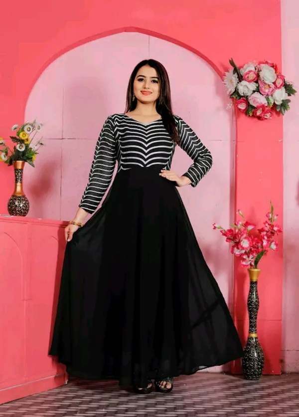 Stylish Feminine Women Dress MS - Fabric: Georgette, XXXL