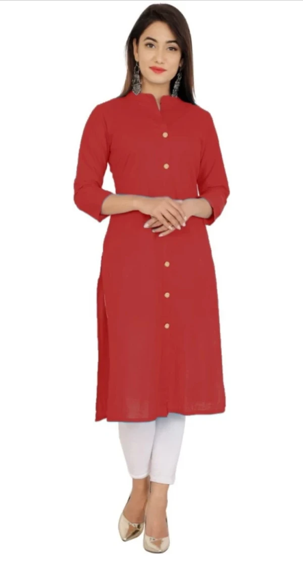 Women Solid Kurta SHP - S, Fabric Cotton Blend