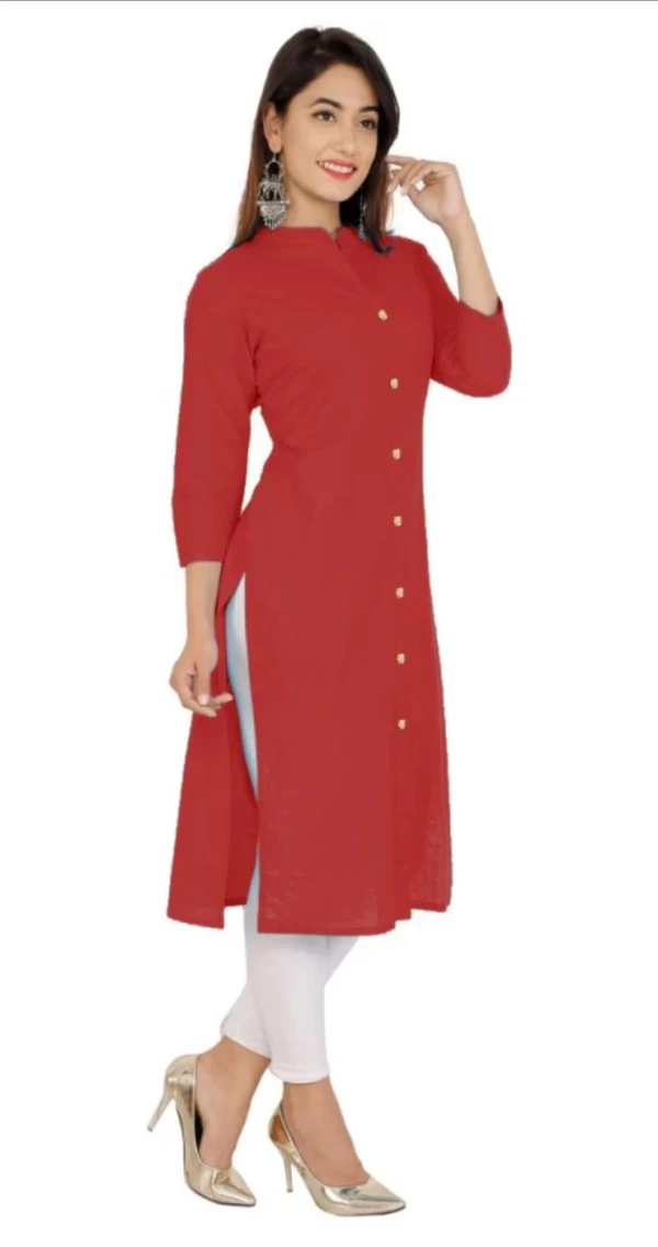 Women Solid Kurta SHP - S, Fabric Cotton Blend