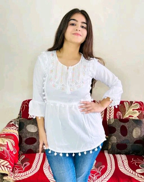 Fancy Partywear Women Tops & Tunics Mo - M