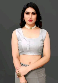 NEW FENCY GEORGETTE CUT WORK SAREE MO 0.11 - Free Size