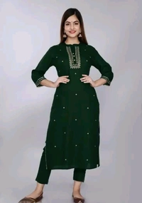 Embroidered Rayon Straight Kurtis good fit 0.1 - L