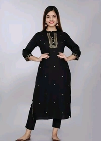 Embroidered Rayon Straight Kurtis good fit 0.2 - S