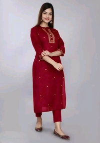 Embroidered Rayon Straight Kurtis good fit 0.3 - L