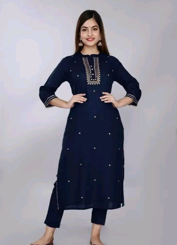 Embroidered Rayon Straight Kurtis good fit 0.4 - XL