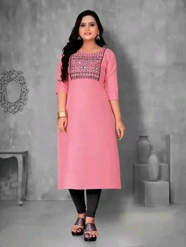 Women's Casual Embroidery Cotton Kurtis good 0.4 - 4XL