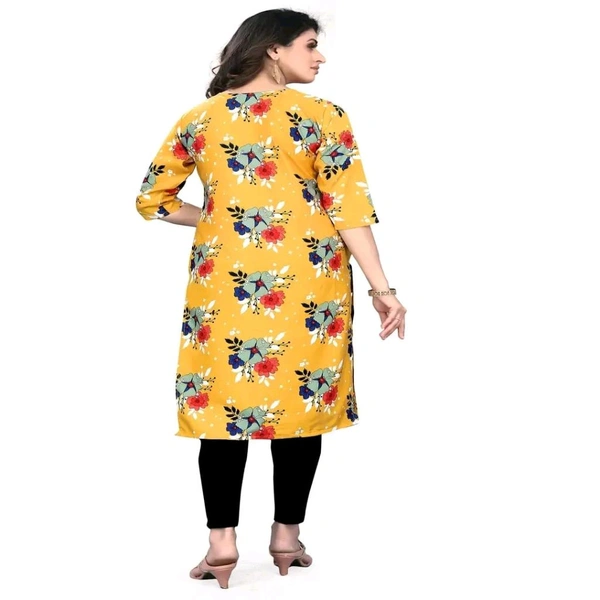 Olive Crepe Printed Kurtas For Women Good 0.1 - XL